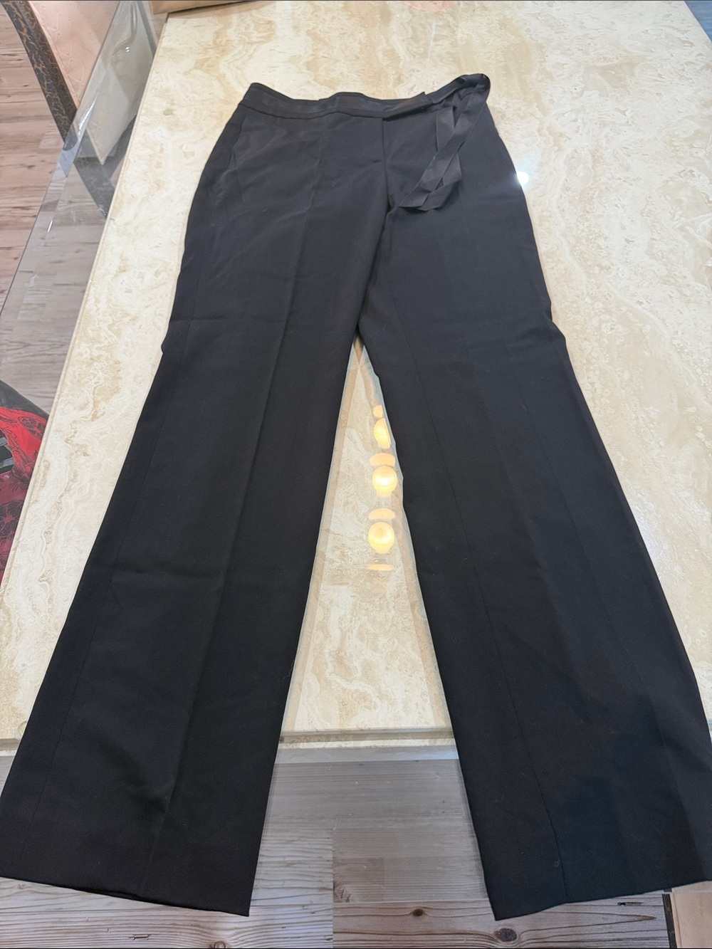 Women’s Black Dress Pants with Side Tie